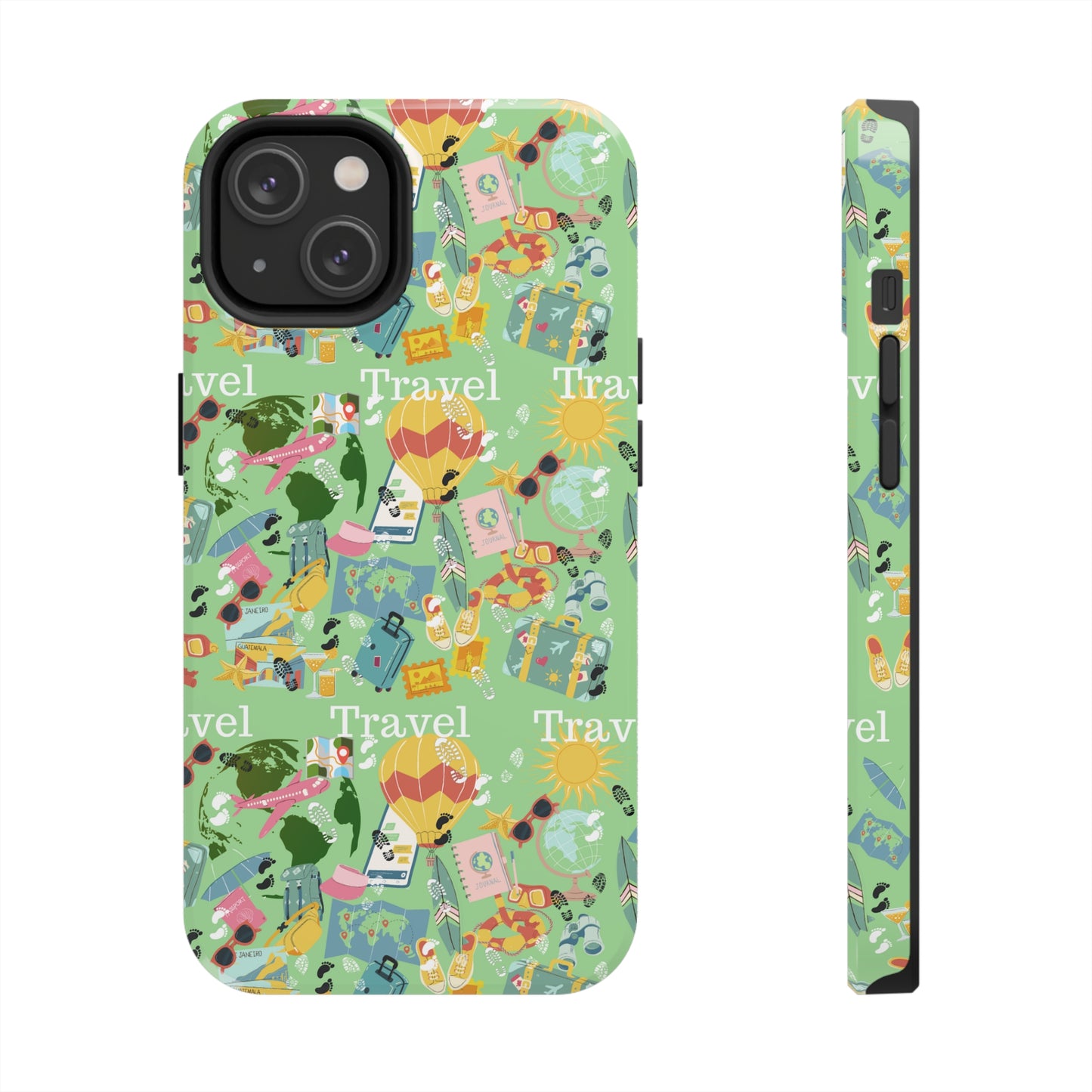 Travel and Exploration Green Tough Phone Cases