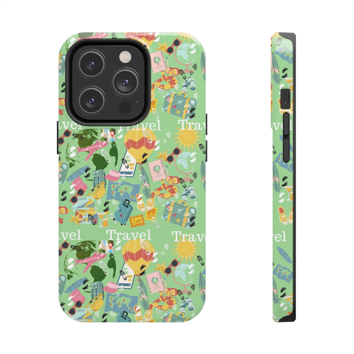 Travel and Exploration Green Tough Phone Cases