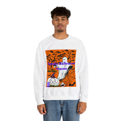 Spooky Halloween Season Orange Unisex Heavy Blend™ Crewneck Sweatshirt