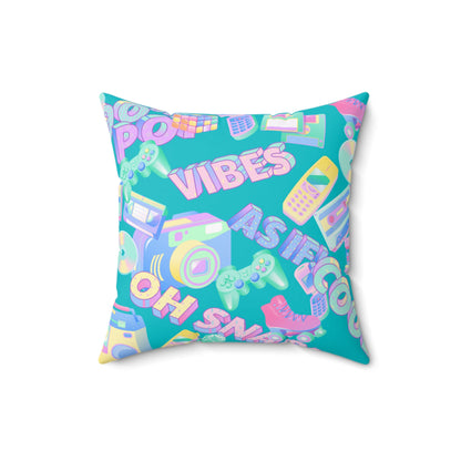 Retro Vibes Spun Polyester Square Pillow