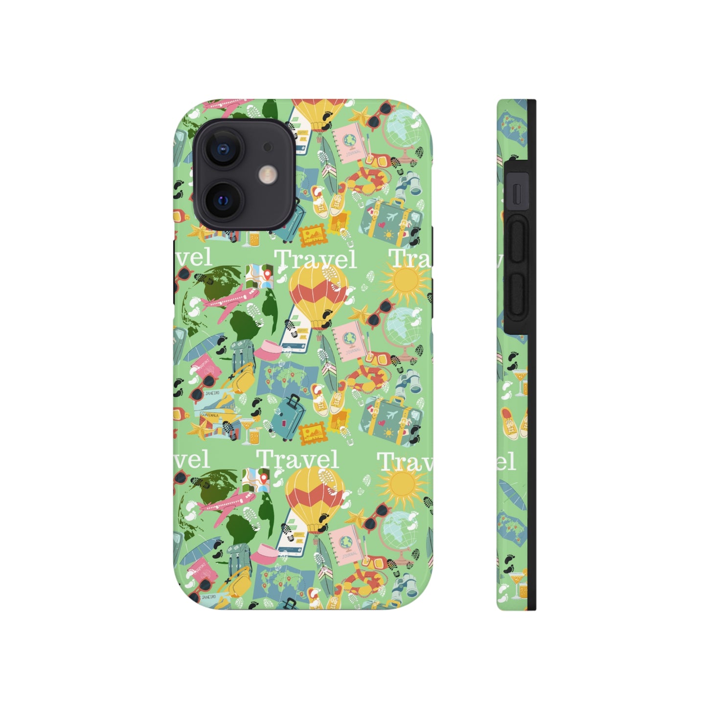 Travel and Exploration Green Tough Phone Cases