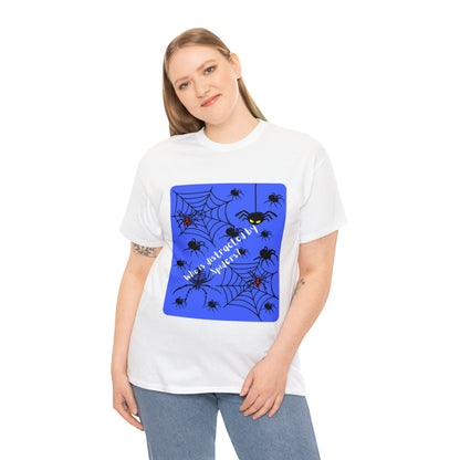 Who Is Distracted By Spiders? Unisex Heavy Cotton Tee