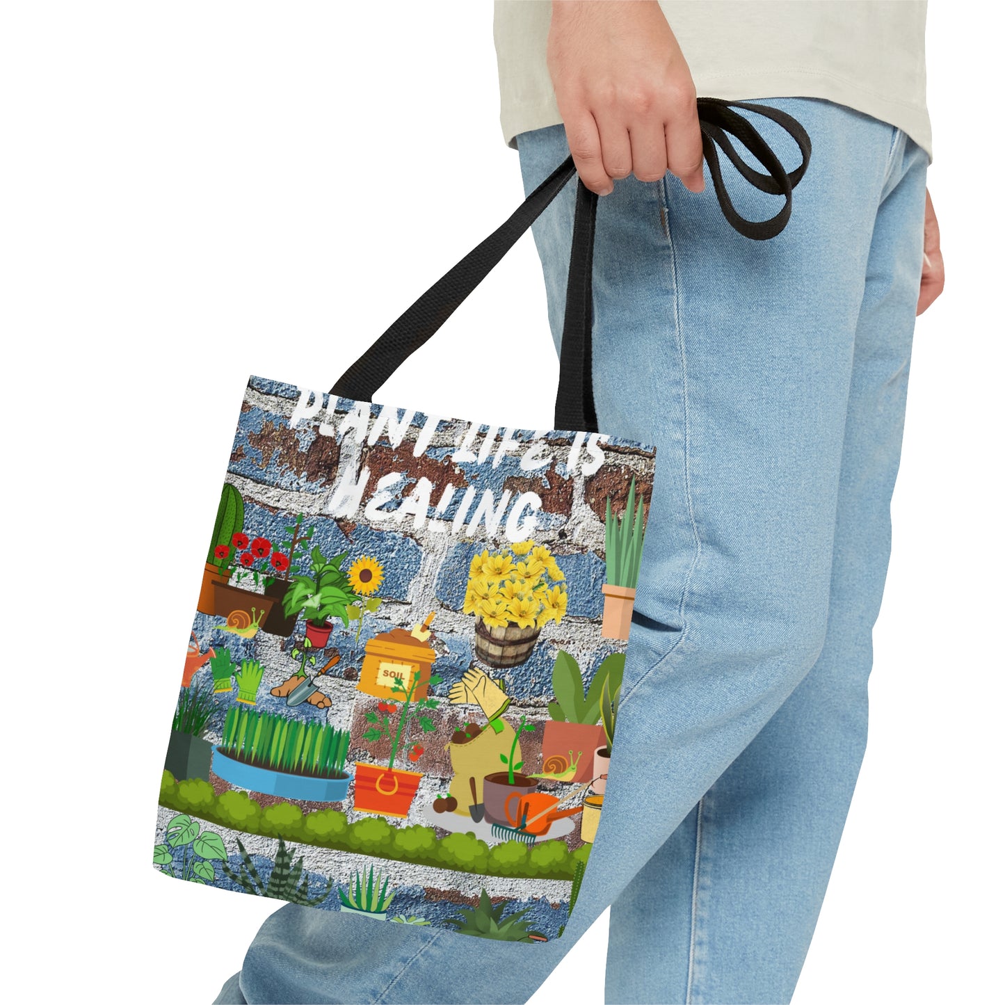 Plant Life Is Healing Tote Bag (AOP)