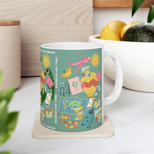 Travel and Explorations Ceramic Mug 11oz