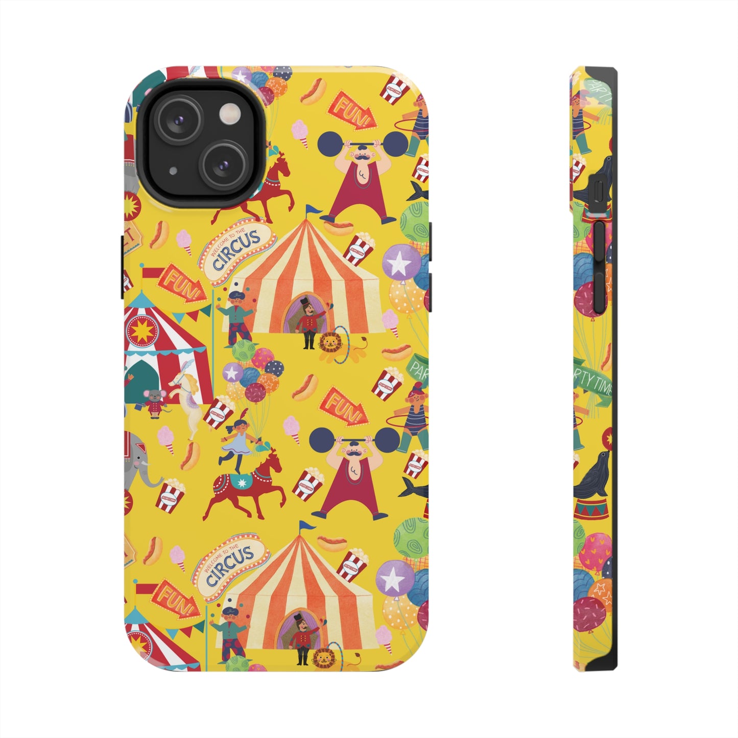 Circus Party Yellow Tough Phone Cases