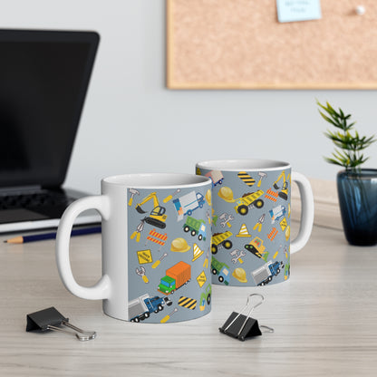 Construction Grey Ceramic Mug 11oz