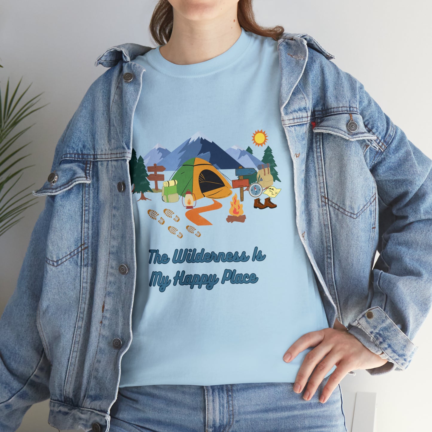 The Wilderness is My Happy Place Unisex Heavy Cotton Tee