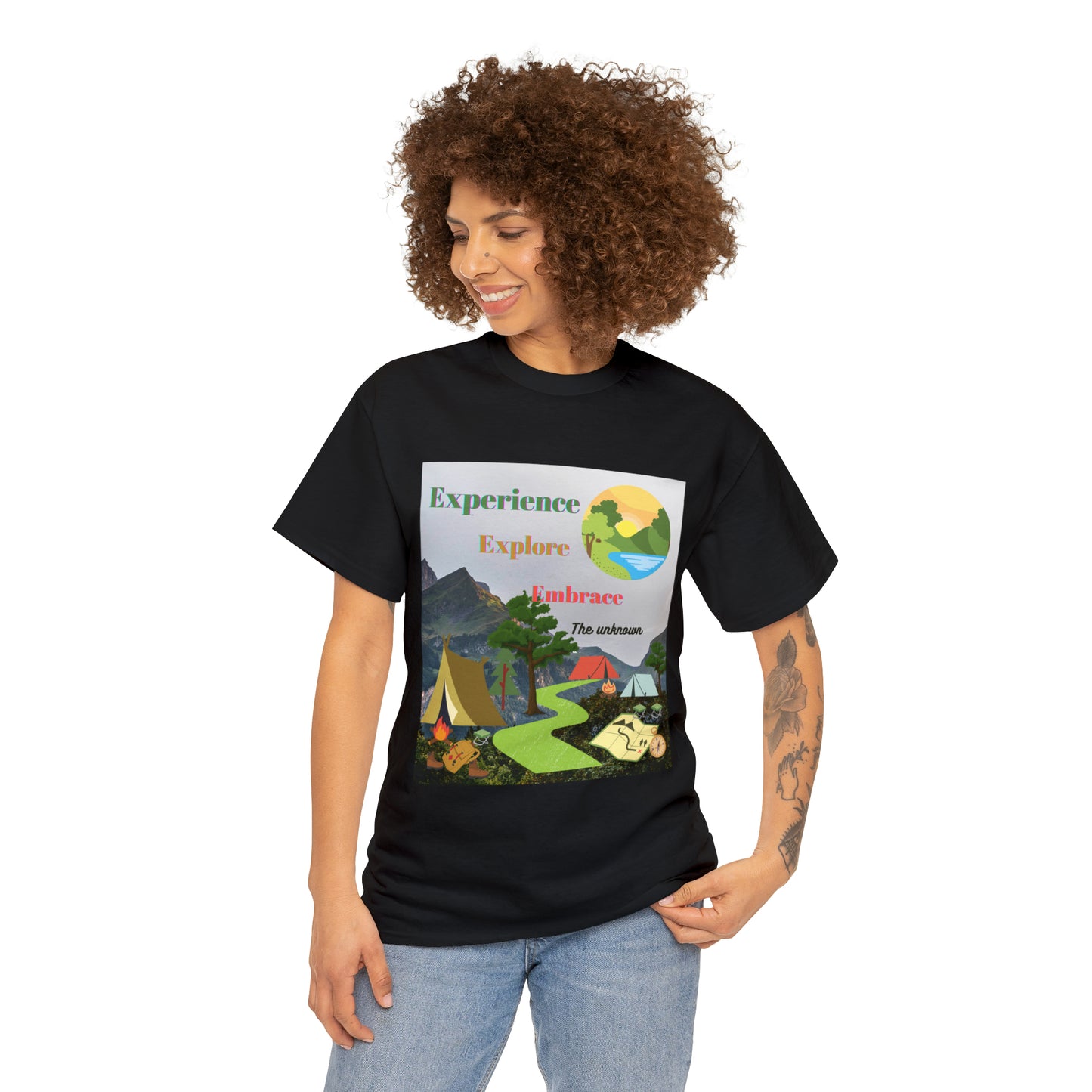 Experience Explore Embrace Unisex Heavy Cotton Tee