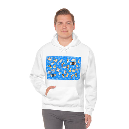 Dog and Cat Medley Unisex Heavy Blend™ Hooded Sweatshirt